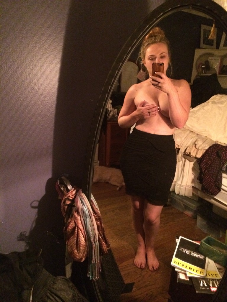 Amanda Fuller Nude Topless Mirror Selfie Boobs Big Tits Arm Bra Leaked Celebrity Leaks