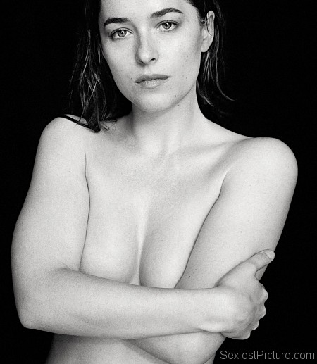 Dakota Johnson naked topless model pic
