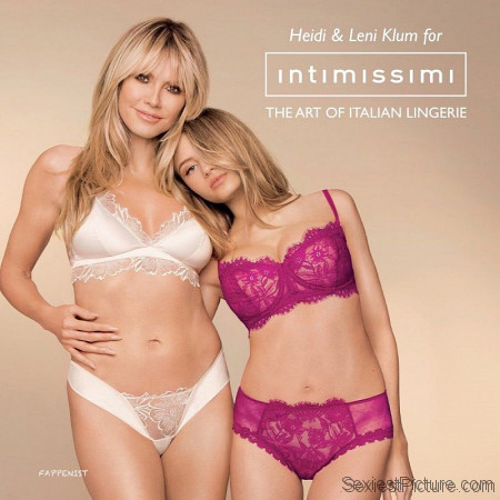 Heidi Klum and Leni Klum Big Tits Lingerie