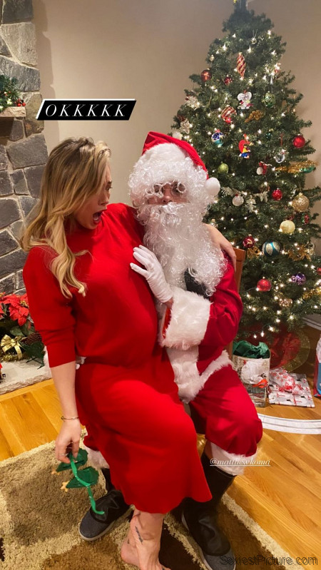 Hilary Duff Felt Up By Santa
