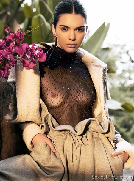 Kendall Jenner see through boobs tits nipples