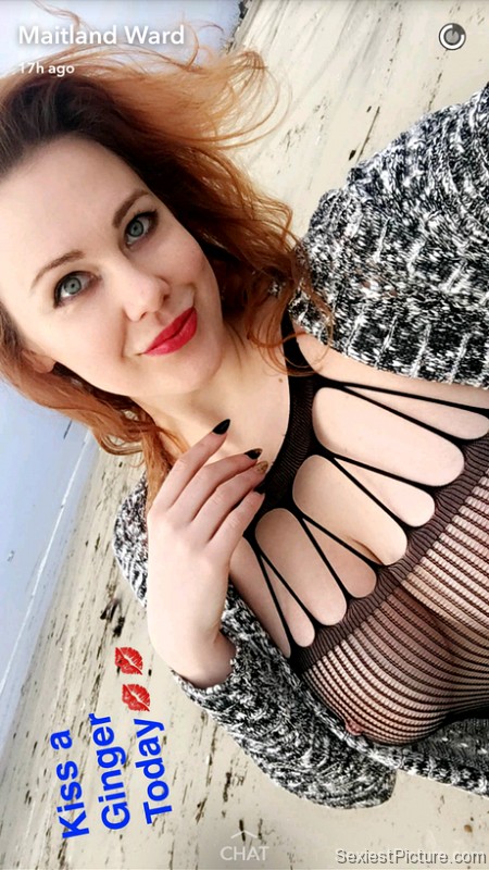 Maitland Ward leaked snapchat see through boobs big tits selfie