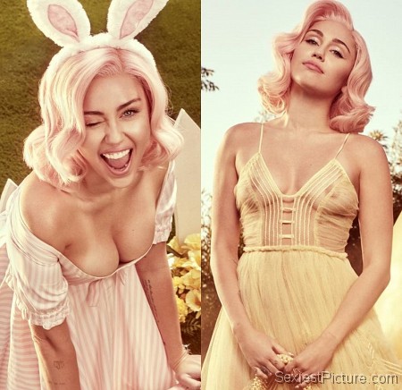 Miley Cyrus boobs for Easter