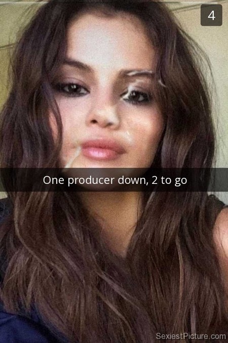 Selena Gomez cumshot facial Snapchat