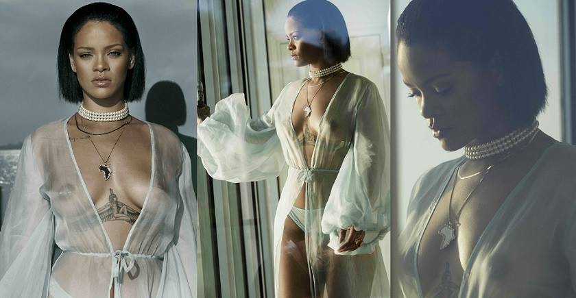 Rihanna See Through Boobs Big Tits Pierced Nipples Panties Celebrity Leaks Scandals Leaked