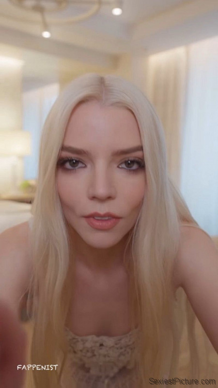 Anya Taylor-Joy Sexy Tits and Ass See Through Dress