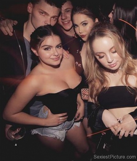 Ariel Winter nip slip drunk party