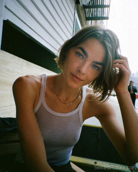 Bambi Northwood-Blyth Braless Boobs in a See Through Top