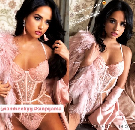 Becky G sexy lingerie