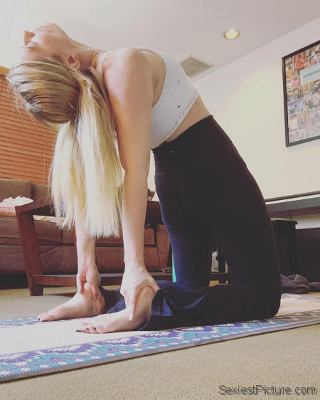 Beth Behrs Sexy Ass Yoga