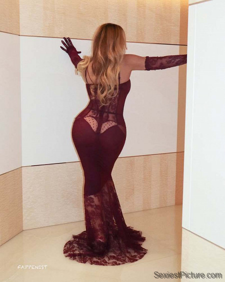 Beyonce Sexy Tits and Ass See Through Dress