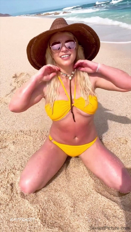 Britney Spears Sexy Tits and Legs Bikini