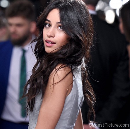 Camila Cabello cute dress Grammys 2017 red carpet