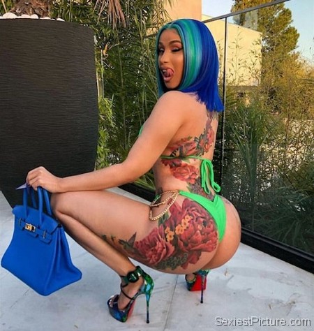 Cardi B New Back Tattoo