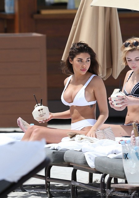 Chantel Jeffries sexy white bikini