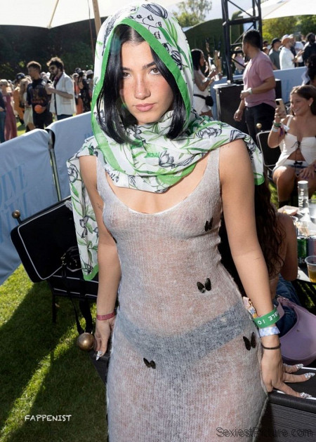 Charli DAmelio Nude Tits Nipples at Coachella 2024