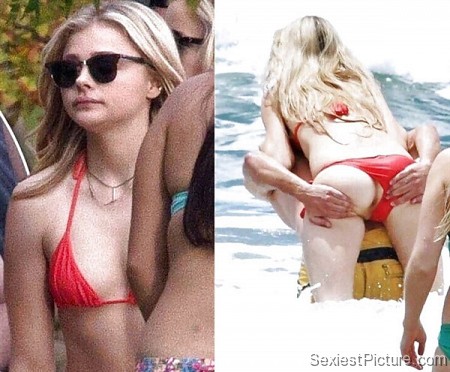 Chloe Grace Moretz bikini pussy slip vacation paparazzi leaked