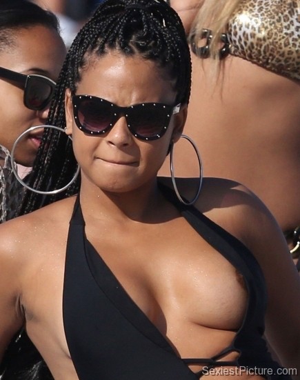 Christina Millian nip slip