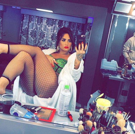 Demi Lovato sexy fishnets