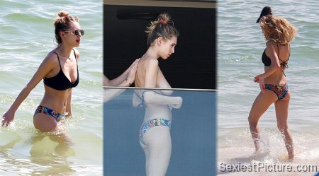 Dylan Penn nude topless bikini boobs tits paparazzi