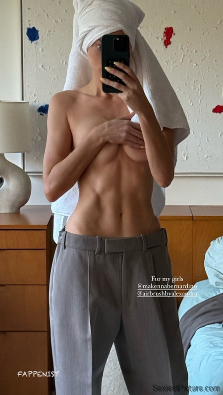 Elsa Hosk Topless Selfie