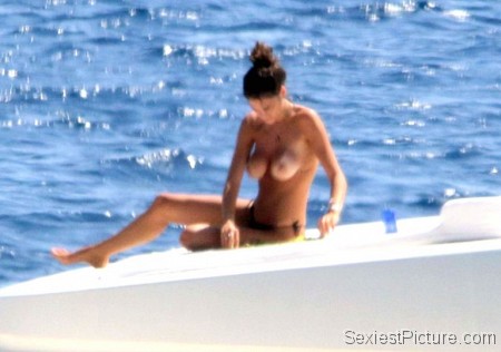 Francesca Sofia Novello Caught Topless