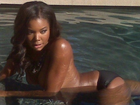 Gabrielle Union nude topless boobs big tits swimming fappening leaked