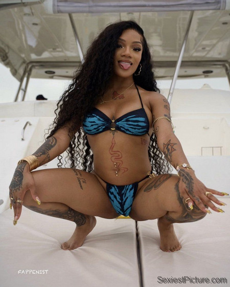 GloRilla Big Tits Thong Bikini