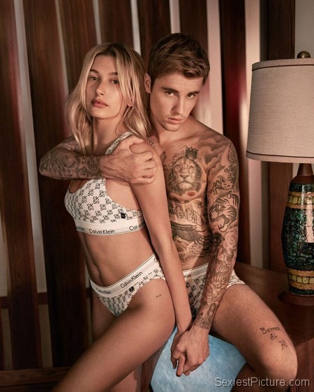 Hailey Baldwin and Justin Bieber Sexy Underwear