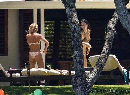 Hailey Baldwin and Kendall Jenner Sexy Thong Bikinis