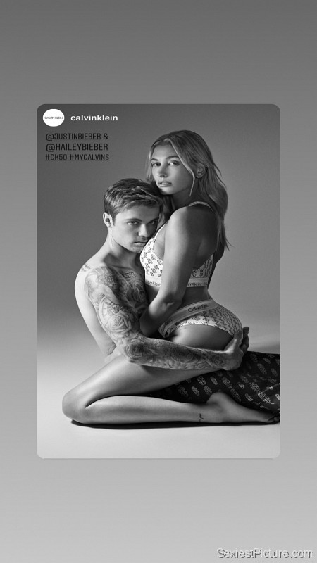 Hailey Bieber Sexy Underwear With Justin Bieber