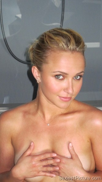 Hayden Panettiere nude naked boobs hand bra vacation leaked