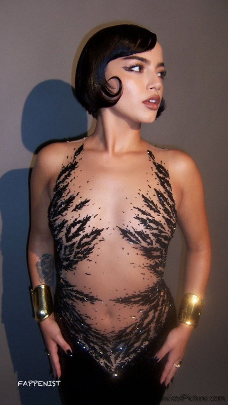 Isabela Merced Tits in a See Through Dress