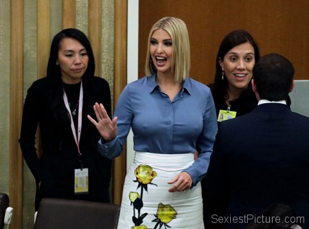 Ivanka Trump Braless Boobs at the UN