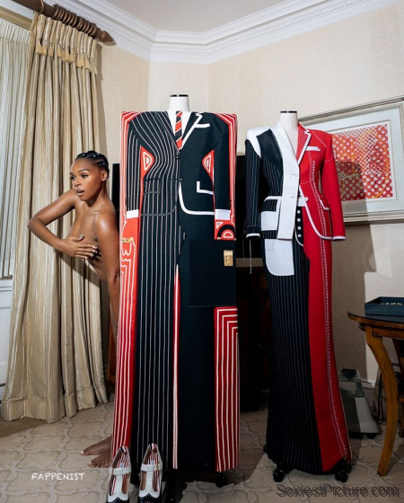 Janelle Monae Naked Holding Her Tits
