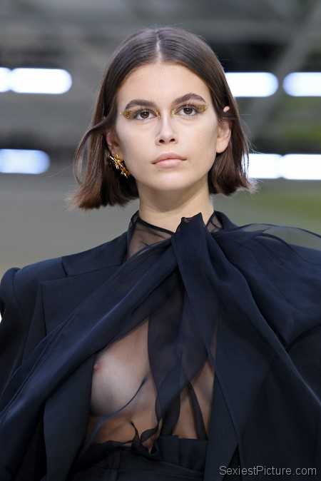 Kaia Gerber Nip Slip