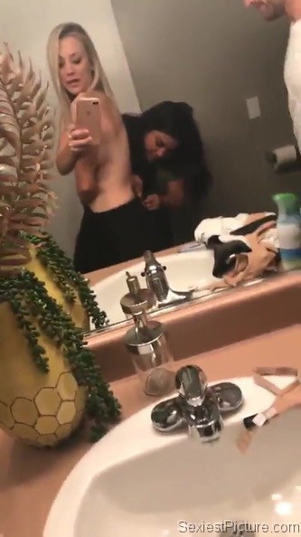 Kaley Cuoco topless selfie leaked