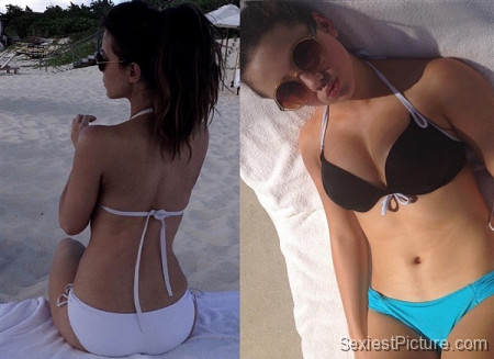 Kate Beckinsale daughter Lily Mo Sheen 17 sexy bikini boobs cleavage beach