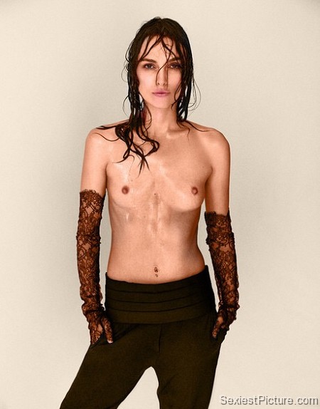Keira Knightley nude topless boobs tits wet