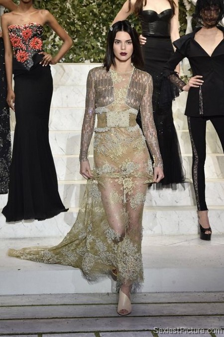 Kendall Jenner gorgeous see through dress
