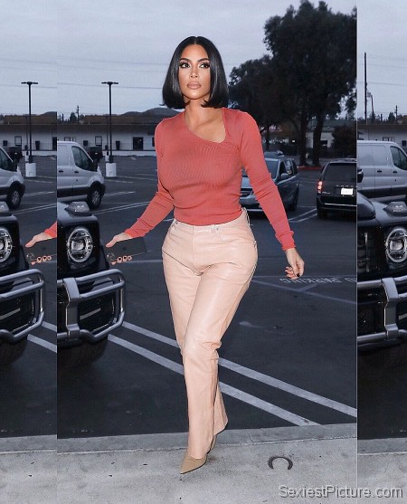Kim Kardashian Braless Boobs in a See Through Top