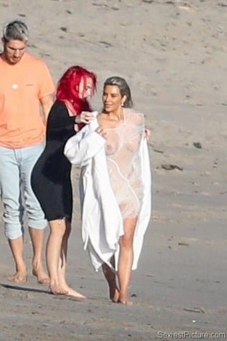 Kim Kardashian see through nude caught