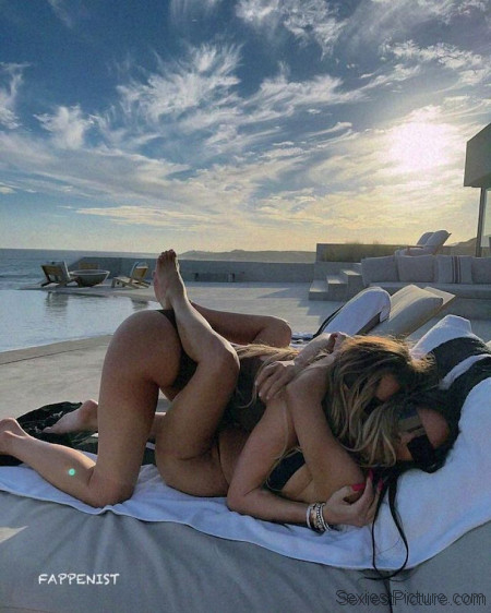 Kim and Khloe Sexy Straddling