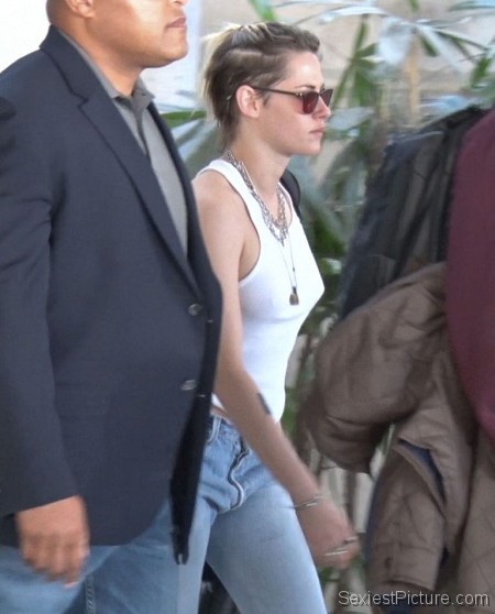 Kristen Stewart Braless Boobs