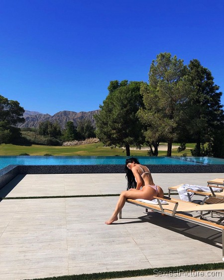 Kylie Jenner Sexy Ass Thong Bikini