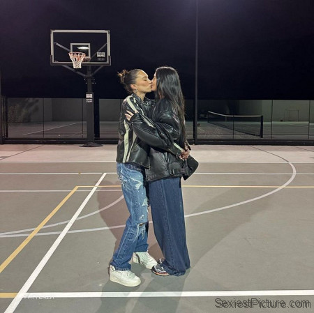Kylie Jenner and Anastasia Karanikolaou Lesbian Kiss