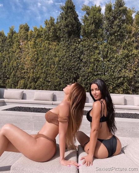Kylie Jenner and Kim Kardashian in Sexy Bikinis
