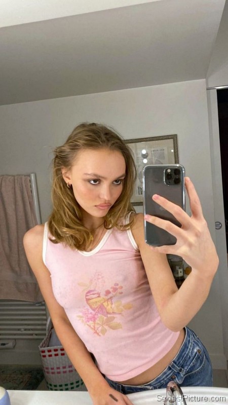 Lily-Rose Depp Braless Boobs