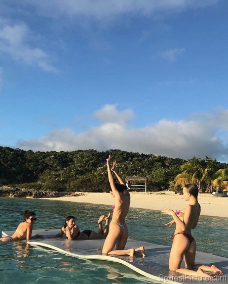 Lily-Rose Depp topless at the beach