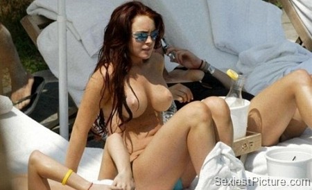 Lindsay Lohan nude boobs big real leaked 